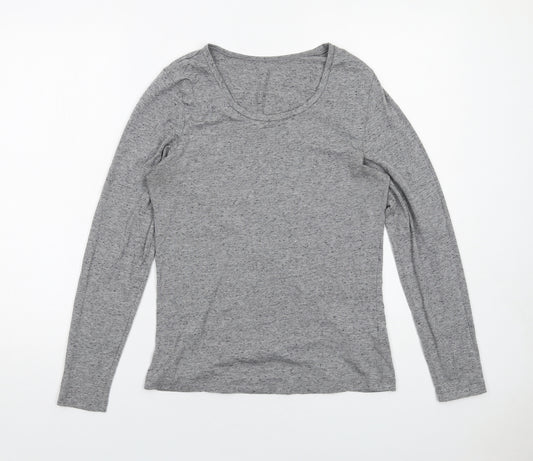 Marks and Spencer Womens Grey Acrylic Basic T-Shirt Size 18 Round Neck