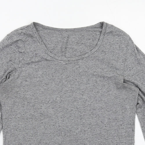 Marks and Spencer Womens Grey Acrylic Basic T-Shirt Size 18 Round Neck