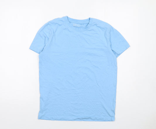NEXT Boys Blue Cotton Basic T-Shirt Size 14 Years Round Neck Pullover