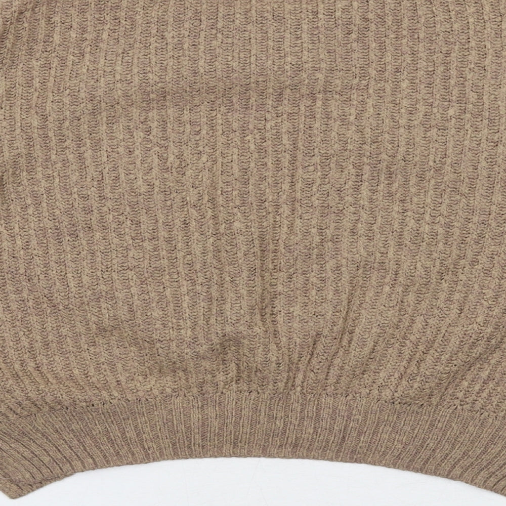 Cooperative Womens Brown Round Neck Acrylic Pullover Jumper Size XS