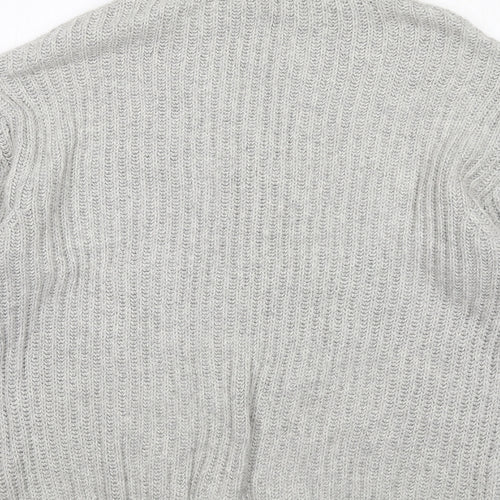 BDG Womens Grey High Neck Cotton Pullover Jumper Size S