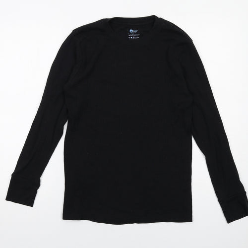 Hi Gear Womens Black Cotton Basic T-Shirt Size M Round Neck