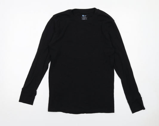 Hi Gear Womens Black Cotton Basic T-Shirt Size M Round Neck