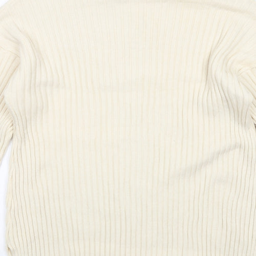 Soyaconcept Womens Ivory Roll Neck Viscose Pullover Jumper Size M