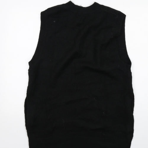 H&M Womens Black Round Neck Acrylic Vest Jumper Size S