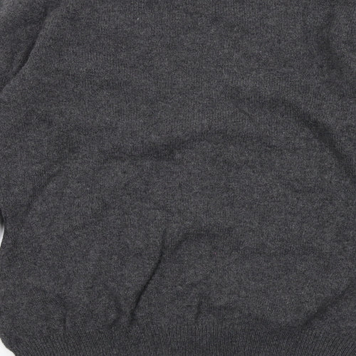 EWM Womens Grey V-Neck Wool Cardigan Jumper Size 14 - Size 14-16