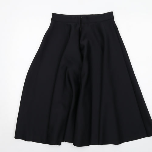 ASOS Womens Black Polyester Swing Skirt Size 10 Zip