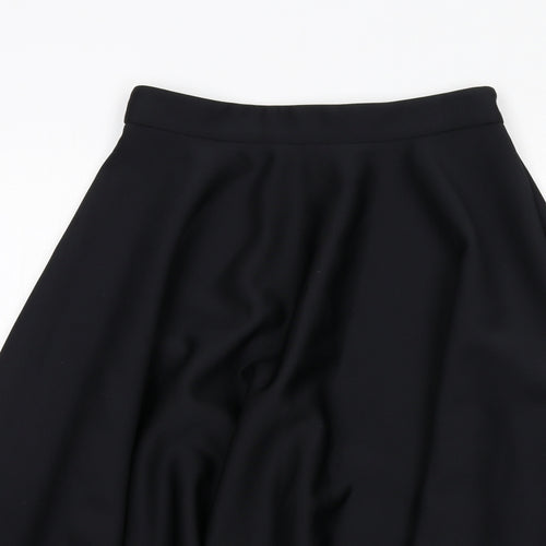 ASOS Womens Black Polyester Swing Skirt Size 10 Zip