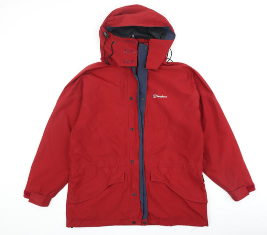 Berghaus Womens Red Windbreaker Jacket Size 14 Zip