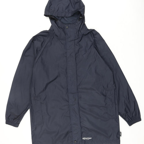 Regatta Mens Blue Rain Coat Coat Size M Zip