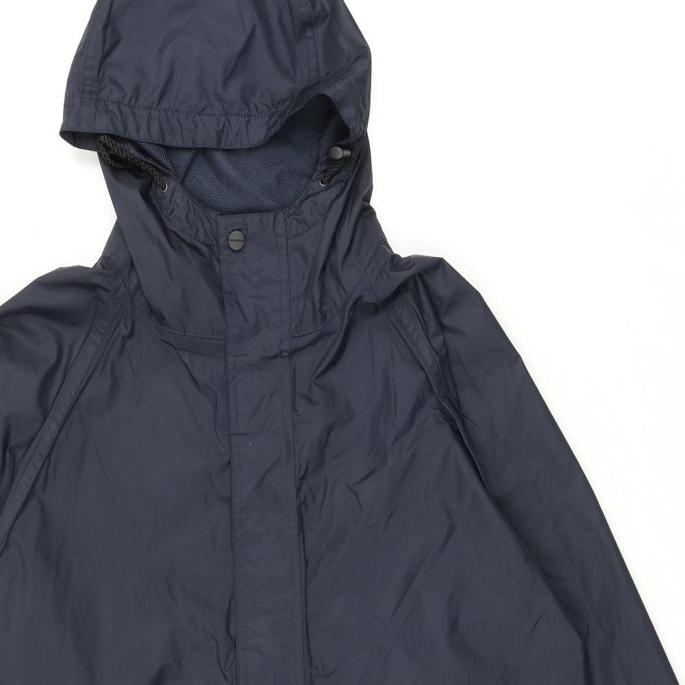 Regatta Mens Blue Rain Coat Coat Size M Zip