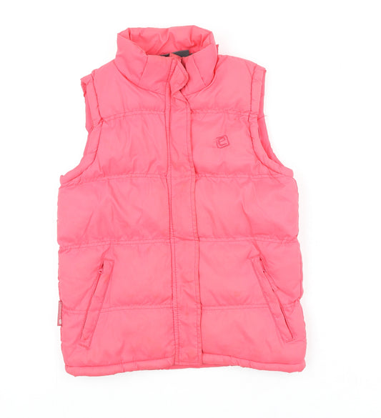 Mountain Essentials Girls Pink Gilet Jacket Size 9-10 Years Zip