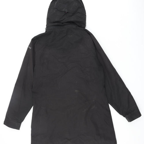 Trespass Womens Black Rain Coat Coat Size M Zip