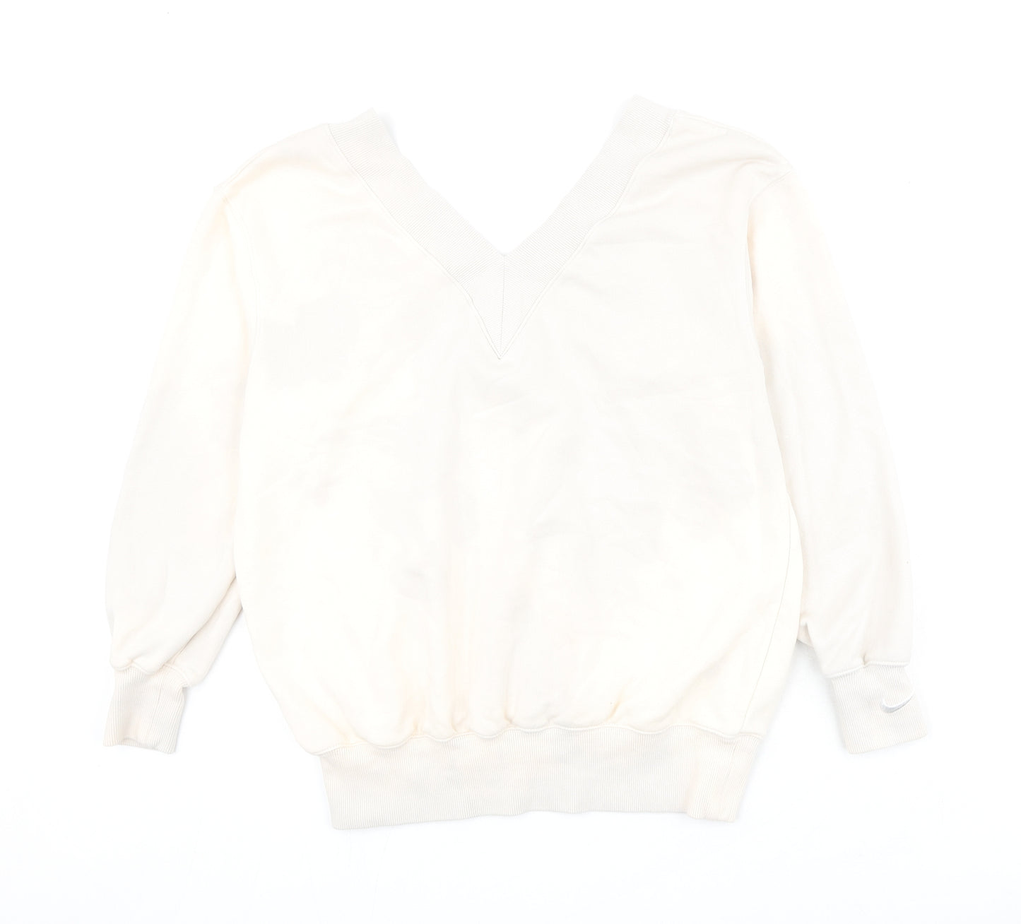 Nike Womens Beige Cotton Pullover Sweatshirt Size XS Pullover - Acid Wash