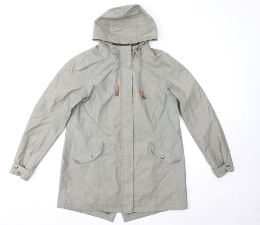 Mountain Warehouse Womens Green Rain Coat Coat Size 14 Zip