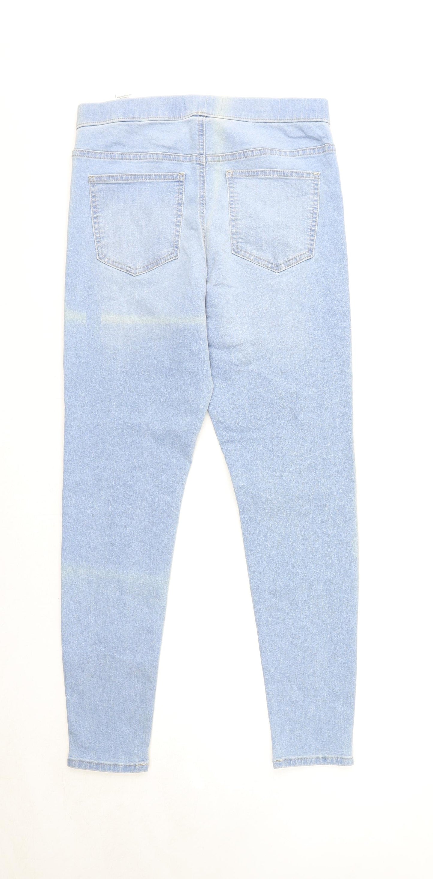 Marks and Spencer Womens Blue Cotton Jegging Jeans Size 12 L28 in Regular