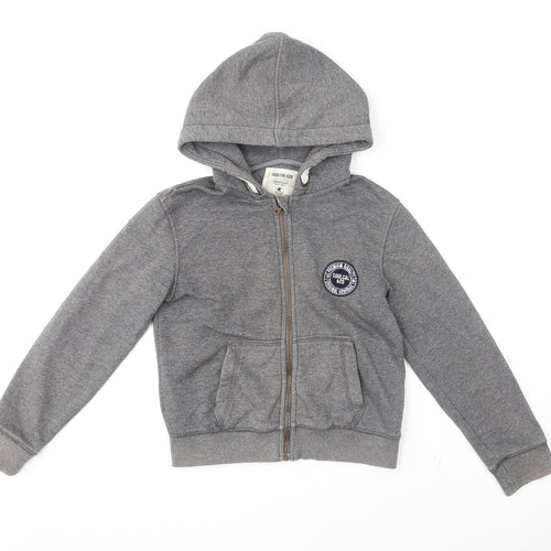 SoulCal&Co Boys Grey Cotton Full Zip Hoodie Size 11-12 Years Zip