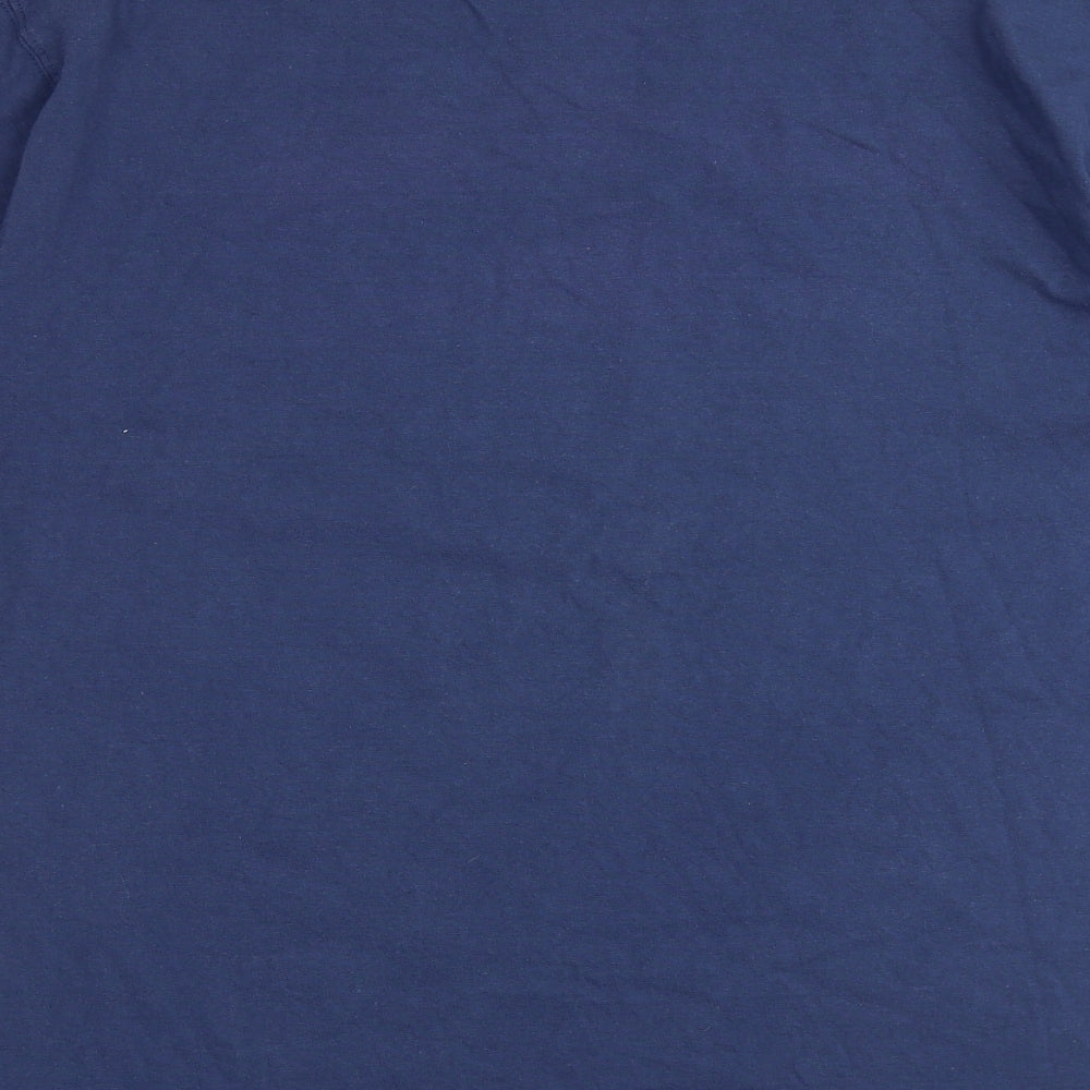 NBA Mens Blue Cotton T-Shirt Size L Round Neck - All-Star