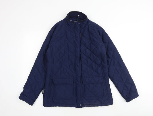 Mountain Warehouse Womens Blue Quilted Jacket Size 10 Zip
