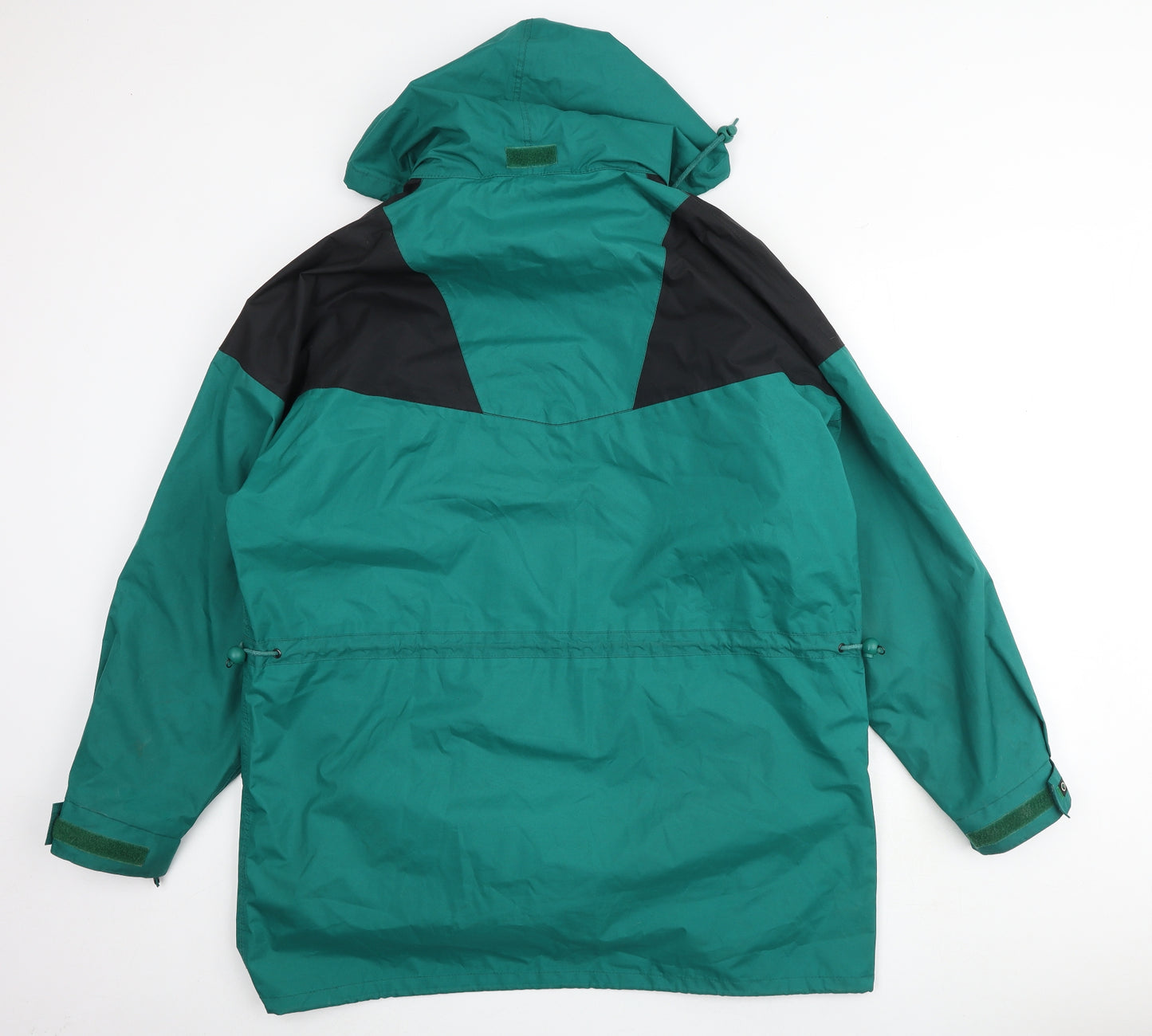 Outdoor Scene Mens Green Windbreaker Jacket Size XL Zip