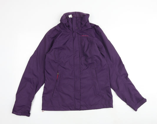 Quechua Womens Purple Windbreaker Jacket Size XS Zip