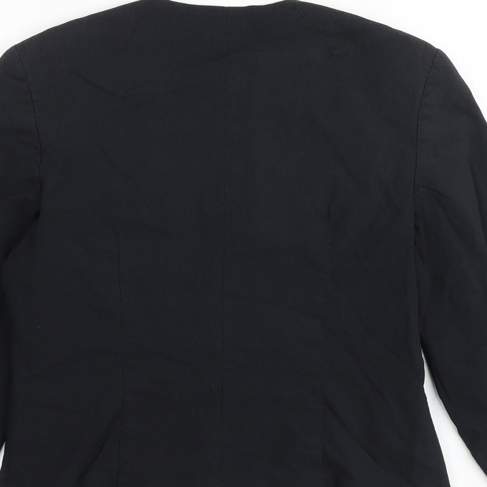 Definitions Womens Black Jacket Blazer Size 10 Zip