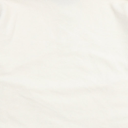 Jack Wolfskin Womens Ivory Polyester Pullover Sweatshirt Size S Snap - Sleeve Logo Pocket Drawstring Hem
