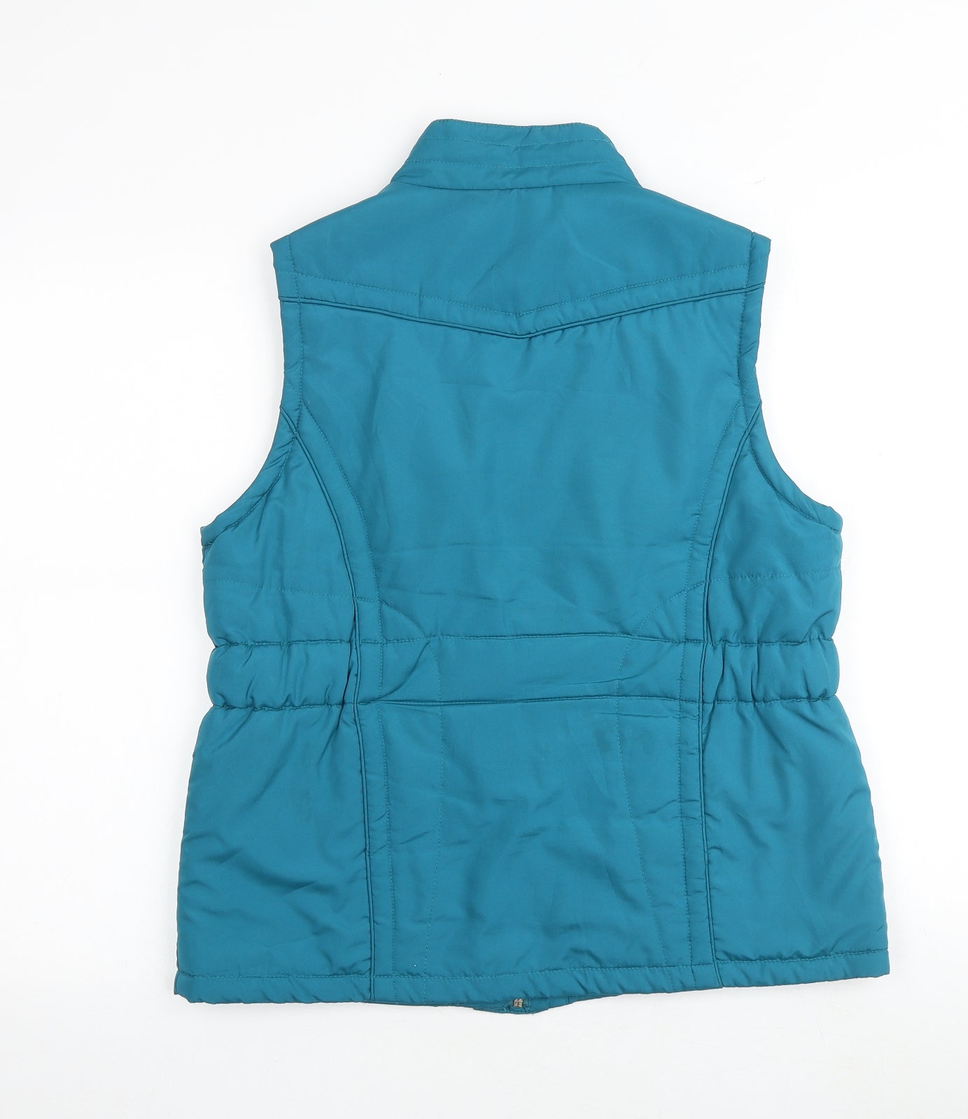 DASH Womens Blue Gilet Jacket Size 14 Magnetic