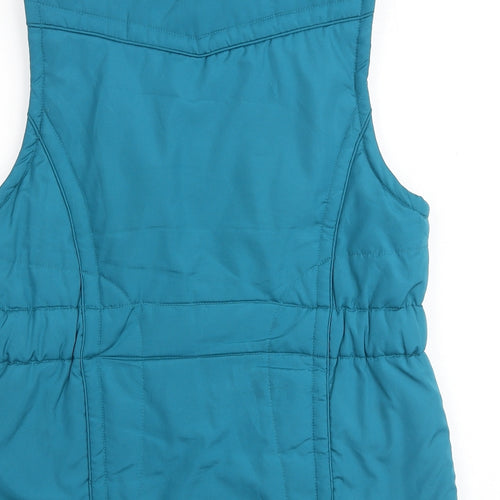 DASH Womens Blue Gilet Jacket Size 14 Magnetic