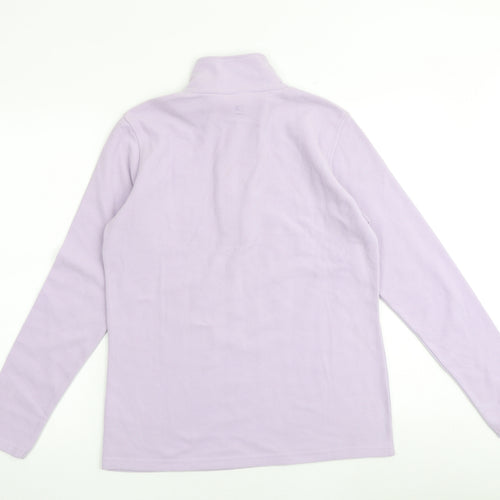 Mountain Warehouse Womens Purple Polyester Pullover Sweatshirt Size M Zip