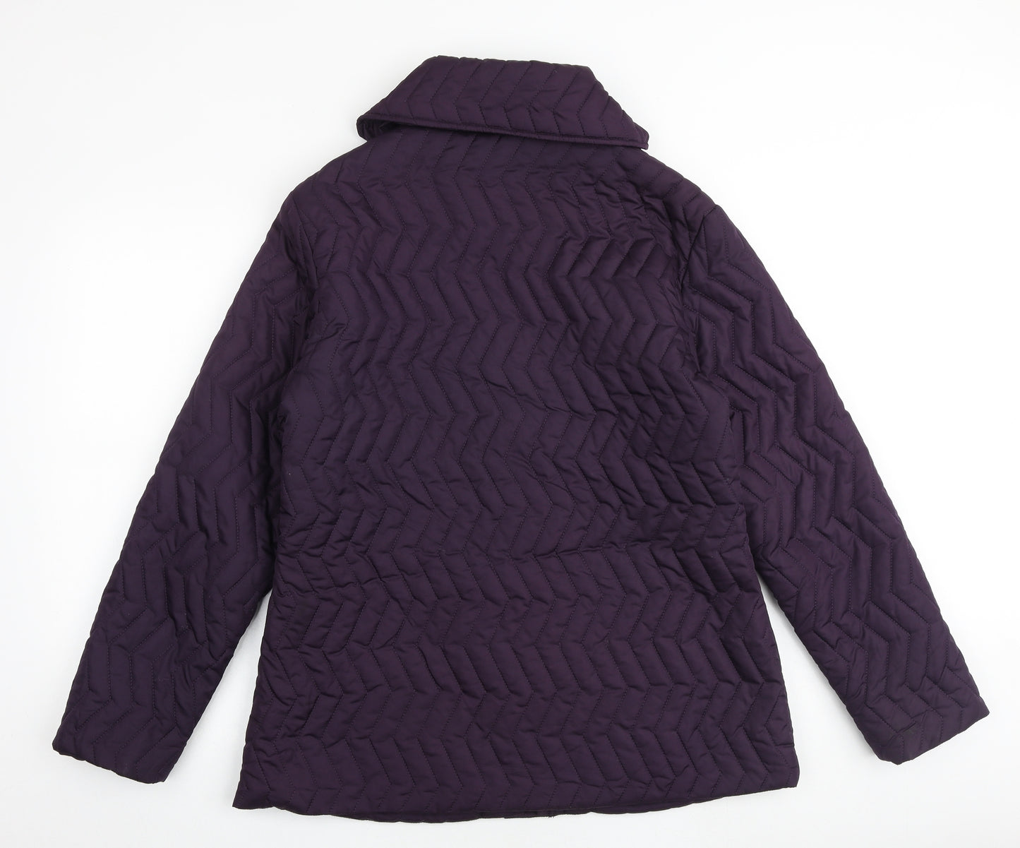 Autonomy Womens Purple Quilted Jacket Size 16 Zip