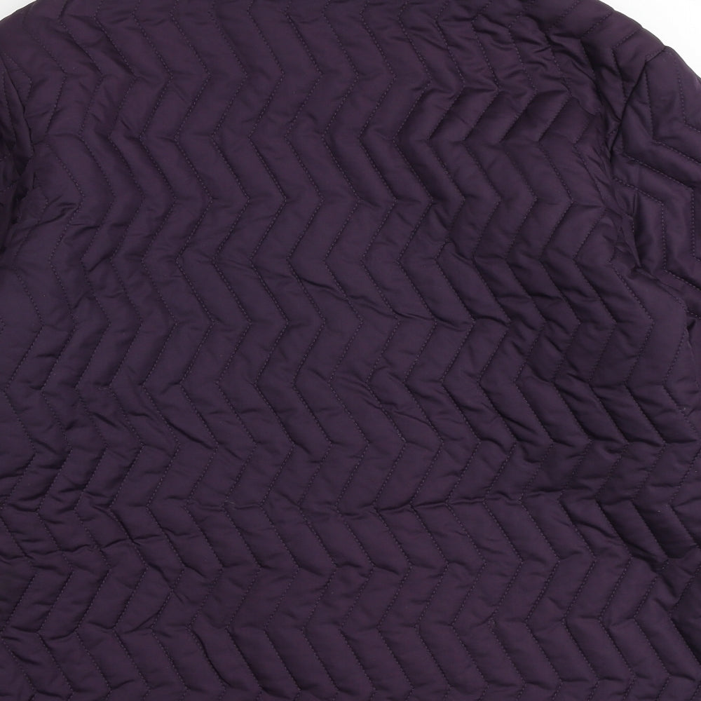 Autonomy Womens Purple Quilted Jacket Size 16 Zip
