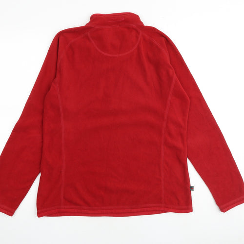 Mountain Life Womens Red Polyester Pullover Sweatshirt Size 12 Zip