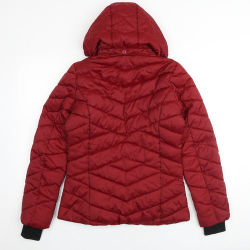 HFX Womens Red Quilted Jacket Size S Zip