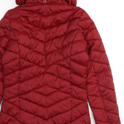 HFX Womens Red Quilted Jacket Size S Zip