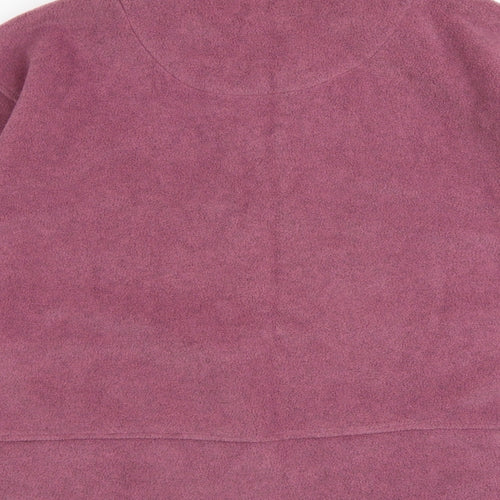 Active Womens Pink Polyester Pullover Sweatshirt Size 18 Zip