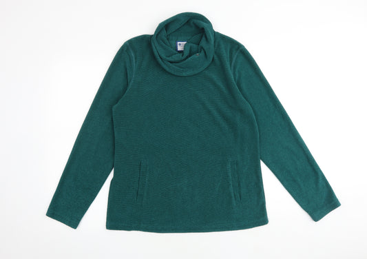 Mountain Warehouse Womens Green Polyester Pullover Sweatshirt Size 14 Pullover