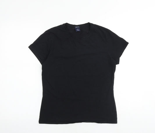 Gap Womens Black 100% Cotton Basic T-Shirt Size M Round Neck