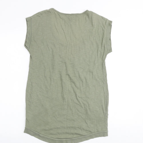 NEXT Womens Green 100% Cotton Tunic T-Shirt Size S Scoop Neck