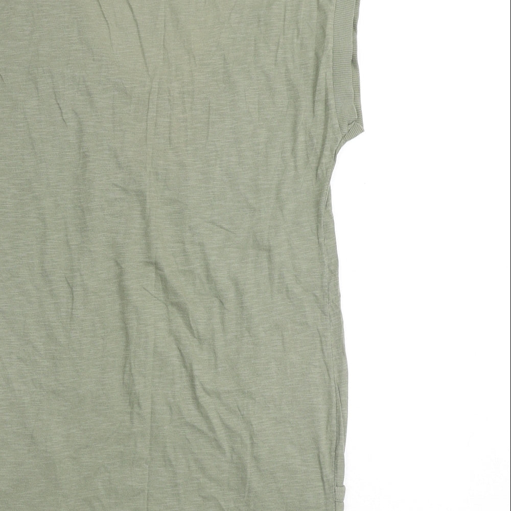 NEXT Womens Green 100% Cotton Tunic T-Shirt Size S Scoop Neck