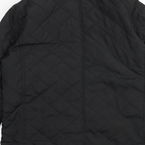 Paul Costelloe Mens Black Quilted Coat Size M Snap