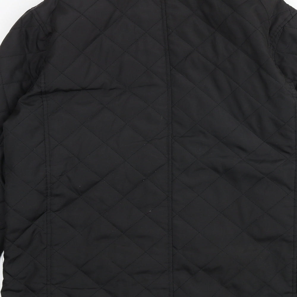 Paul Costelloe Mens Black Quilted Coat Size M Snap