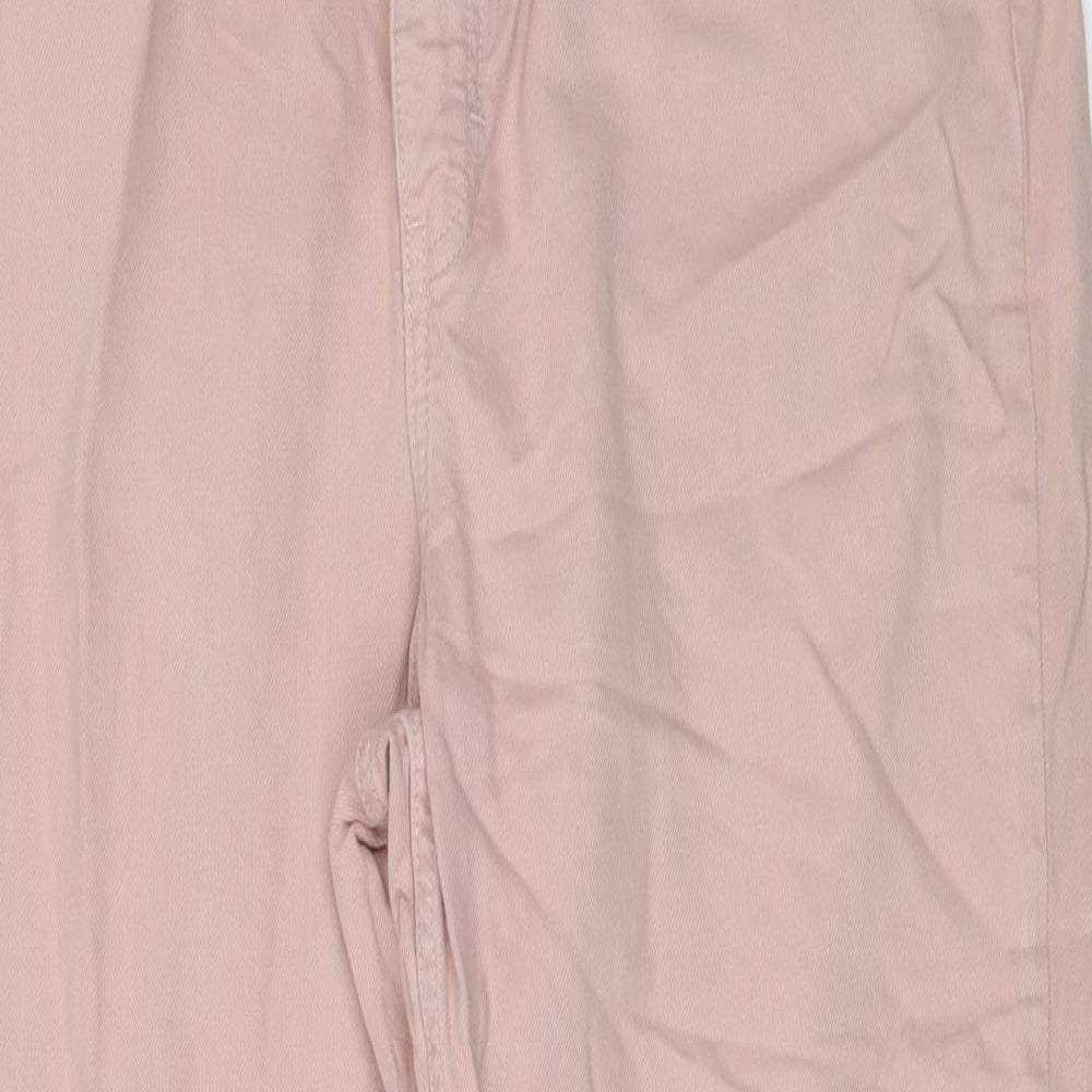 F&F Womens Pink Cotton Mom Jeans Size 16 L25 in Regular Button