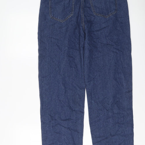 I SAW IT FIRST Womens Blue Cotton Mom Jeans Size 8 L27 in Regular Button