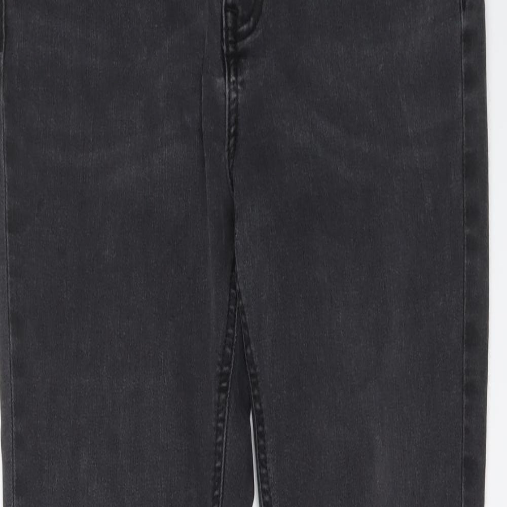 Marks and Spencer Womens Grey Cotton Jegging Jeans Size 10 L28 in Regular Button