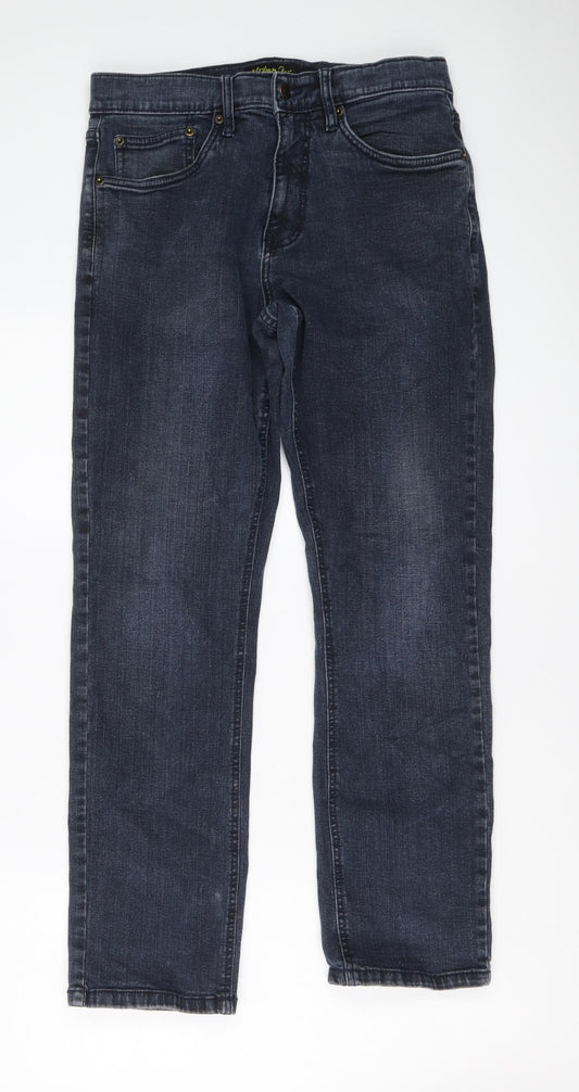 Urban Star Mens Blue Cotton Straight Jeans Size 32 in L30 in Regular Button