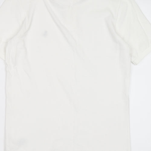 Jack Wills Mens Ivory Cotton Polo Size XS Collared Button