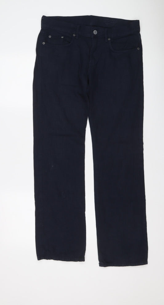 Esprit Mens Blue Cotton Straight Jeans Size 30 in L32 in Regular Button