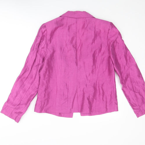 Viyella Womens Pink Jacket Blazer Size 12 Button