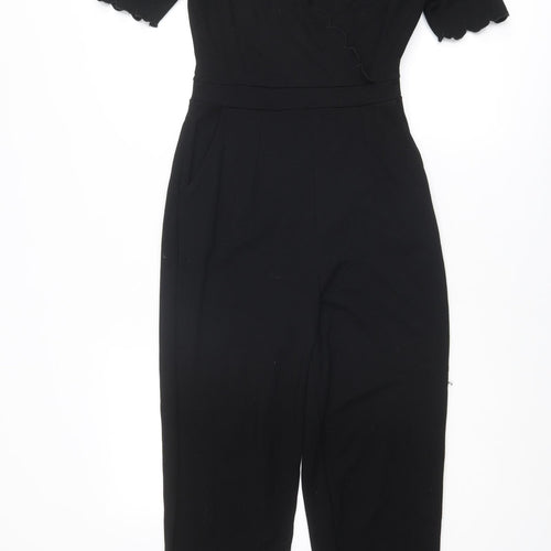 French Connection Womens Black Viscose Jumpsuit One-Piece Size 10 Zip